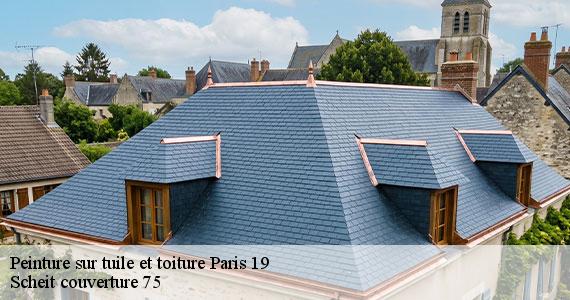 Peinture sur tuile et toiture  paris-19-75019 Scheit couverture 75