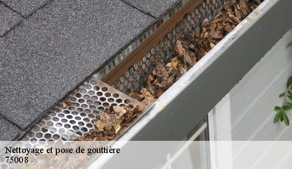 Nettoyage et pose de gouttière  paris-8-75008 AR renovation