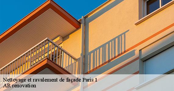 Nettoyage et ravalement de façade  paris-1-75001 AR renovation