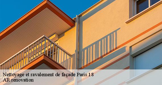 Nettoyage et ravalement de façade  paris-18-75018 AR renovation