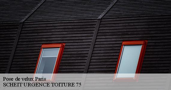 Pose de velux 75 Paris  SCHEIT URGENCE TOITURE 75