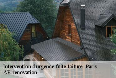 Intervention d'urgence fuite toiture  75 Paris  AR renovation