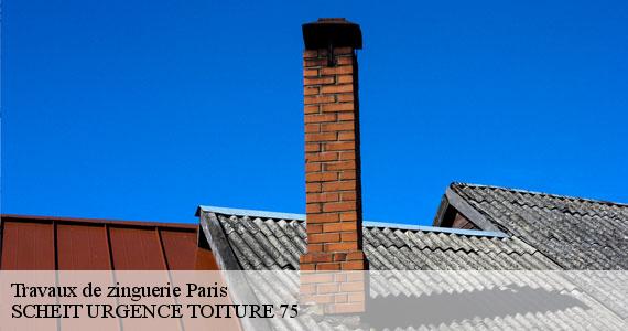 Travaux de zinguerie  paris-75000 SCHEIT URGENCE TOITURE 75