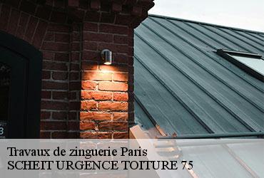 Travaux de zinguerie  paris-75000 SCHEIT URGENCE TOITURE 75