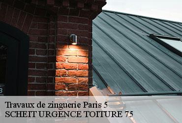 Travaux de zinguerie  paris-5-75005 Scheit couverture 75