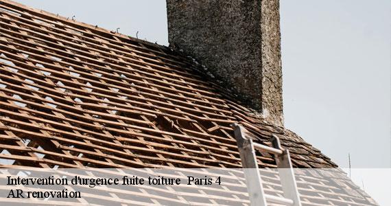 Intervention d'urgence fuite toiture   paris-4-75004 AR renovation