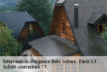 Intervention d'urgence fuite toiture   paris-13-75013 Scheit couverture 75